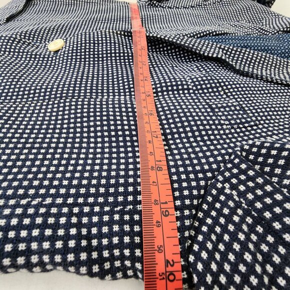 Navy & White Gingham Check Blazer Jacket - Picture 14 of 16